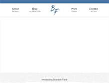 Tablet Screenshot of brandonfrere.com